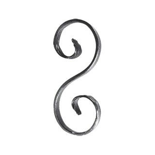 Volutes en forme de S avec bouts en queue de carpe 155 et 205mm