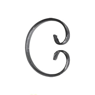 Volutes en forme de C avec bouts en queue de carpe 115 et 150mm