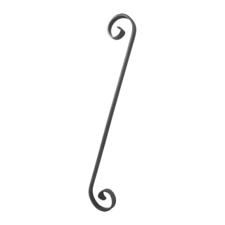 Volutes en forme de S avec bouts en queue de carpe 500x72mm