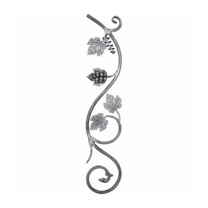 Branche décorative vigne feuilles et grappes longueur 800x160mm