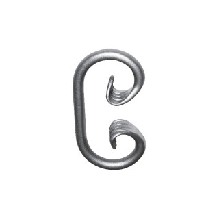 Volutes en forme de C avec queues de carpes hauteur 135mm x 70