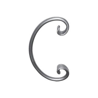 Volutes en forme de C avec queues de carpes hauteur 220mm x 110