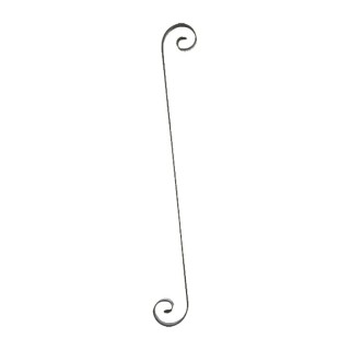 Volute en forme de S en queues de carpes hauteur 1150mmx140mm