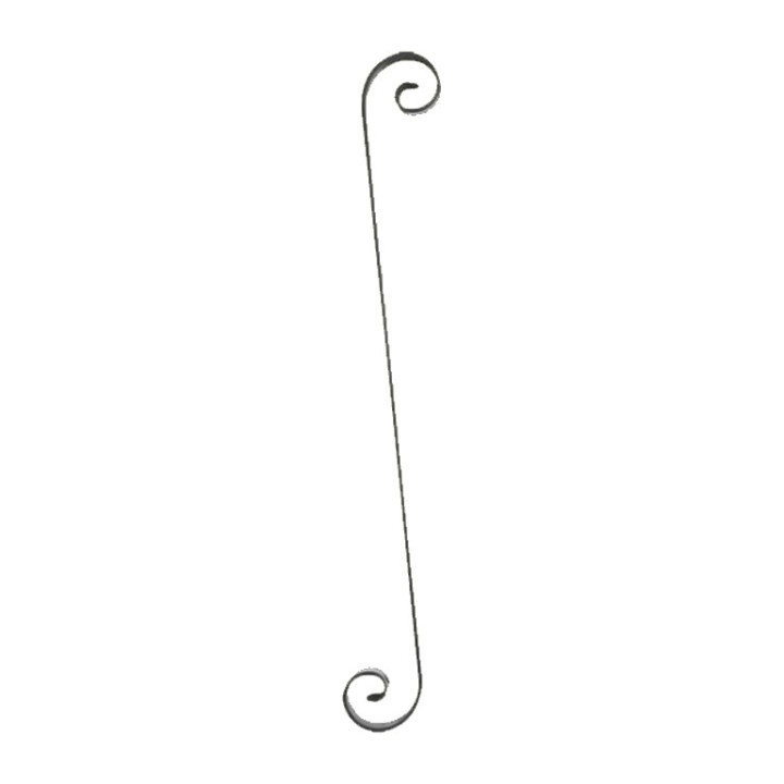 Volute en forme de S en queues de carpes hauteur 1150mmx140mm