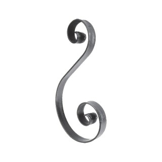 Volute en forme de S en queues de carpes hauteur 210mmx125mm