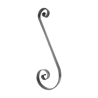 Volute en forme de S en queues de carpes hauteur 780mmx250mm