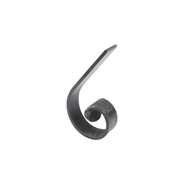 Volute en forme de demi C en queues de carpes hauteur 210x125mm