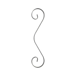 Volute en forme de "3" à bouts lisses hauteur 366x83mm en 12x3