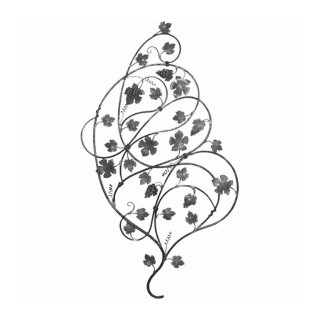 Panneau décoratif treille pied de vigne acier forgé H 1720x1000mm