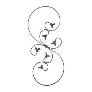 Volute assemblée décorative avec 5 volutes à feuilles plat 12x6mm