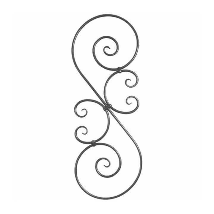 Volute assemblée décorative avec 3 volutes à feuilles rond ø14m