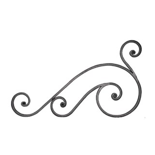 Panneau déco avec volutes à noyaux grenaillées 500x300mm 16x8
