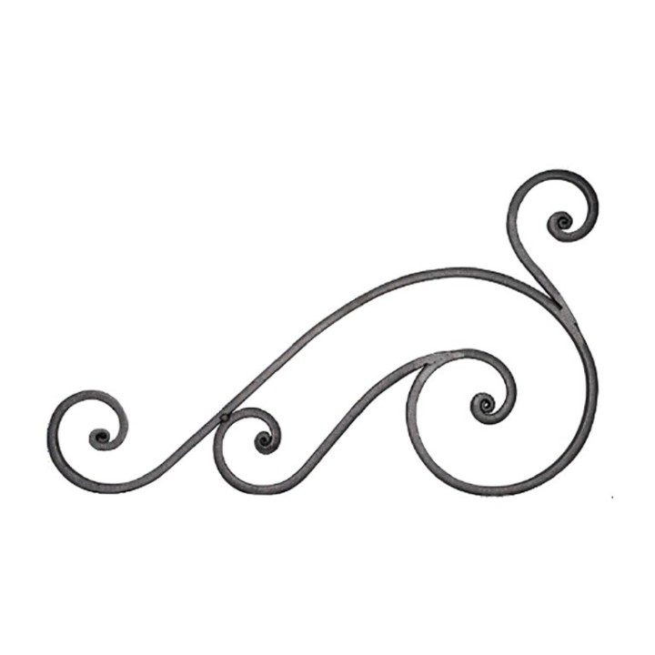 Panneau déco avec volutes à noyaux grenaillées 500x300mm 16x8