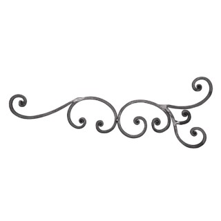 Panneau déco avec volutes à noyaux grenaillées 600x215mm 16x8