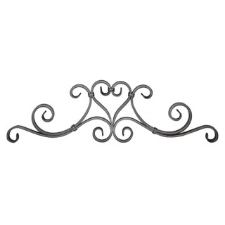 Panneau déco avec volutes pattes d'oies grenaillées 880x230mm
