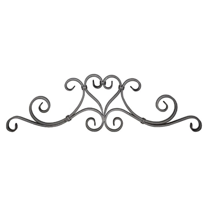Panneau déco avec volutes pattes d'oies grenaillées 880x230mm