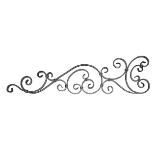 Panneau déco avec volutes pattes d'oies grenaillées 1100x300mm