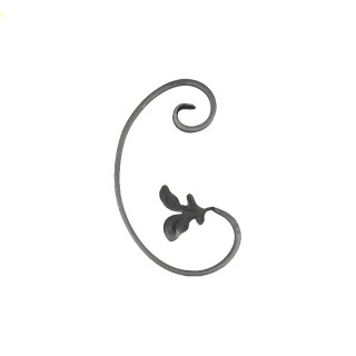 Volutes extrémités à feuilles gauche ou droite 200x125mm 12x6mm