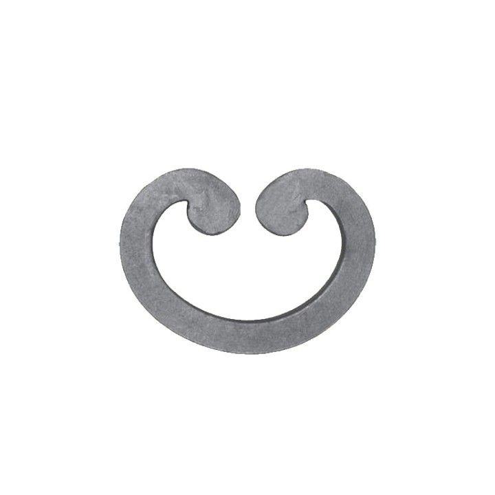 Volutes avec extrémités à noyaux en forme de C carré de 16x16mm