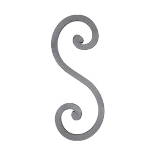Volutes avec extrémités à noyaux en forme de S carré de 16x16mm