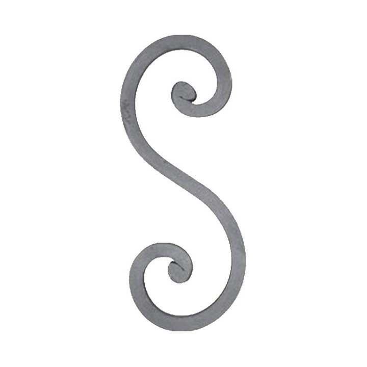 Volutes avec extrémités à noyaux en forme de S carré de 16x16mm