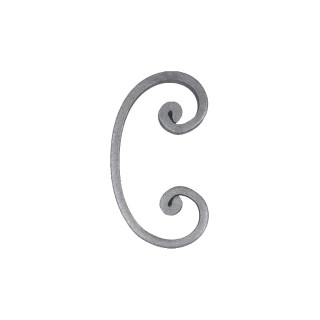 Volutes avec extrémités à noyaux en forme de C plat de 16x6mmm