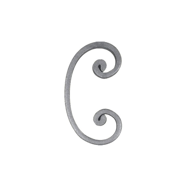 Volutes avec extrémités à noyaux en forme de C plat de 16x6mmm