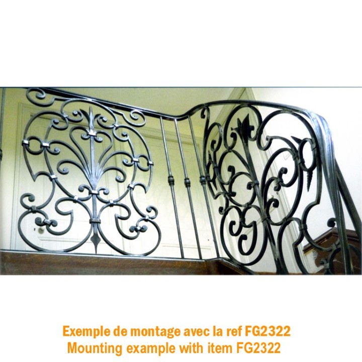 Pannau décoratif pour escaliers hauteur 1070x770mm plats de 16x10
