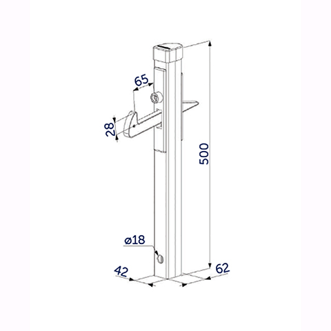 Bute arretoir en aluminiumr. Butoir caoutchouc FN3493 Arrtoir Arrtoir alu FN3493