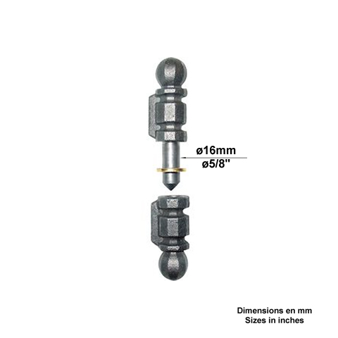 Gond forg 30mm avec axe 16mm  souder platines arrires