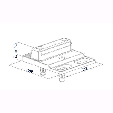 Sabot de portail butoir rglable  fixer FN3512 Sabot de portail A fixer FN3512