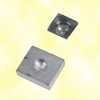 Pivot infrieur pour tube de 40x40mm ou carr  bille en acier grandes charges
