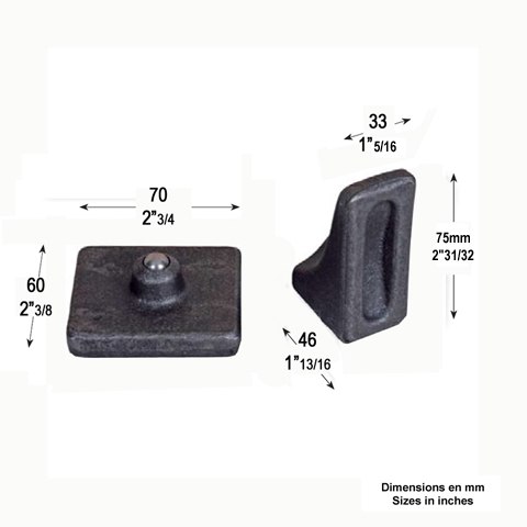 Pivot  bille dsax 24mm grande charge  souder sur portail ou portillon