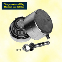 Pivot roulement bas 68mm 40x40mm pour fortes charges