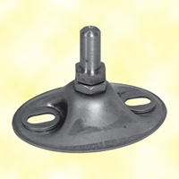 Crapaudine INOX 90x70mm Axe 12mm rglable de 10mm en hauteur