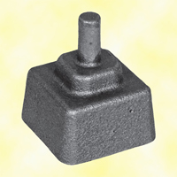 Crapaudine fonte 55x55mm axe 12mm  sceller