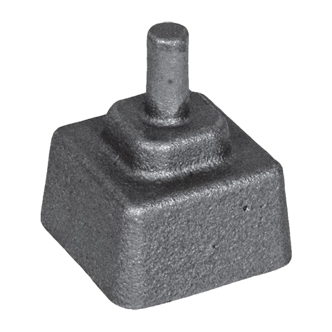 Crapaudine fonte 55x55mm axe 12mm  sceller