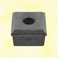 Jonction de crapaudine 40x40mm trou 12mm aluminium pour tube