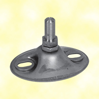 Crapaudine acier zingu 90x70mm avec axe 20mm hauteur 55mm
