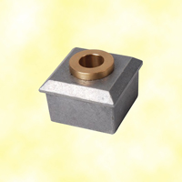 Jonction de Crapaudine 40x40mm alsage 12mm aluminium et laiton