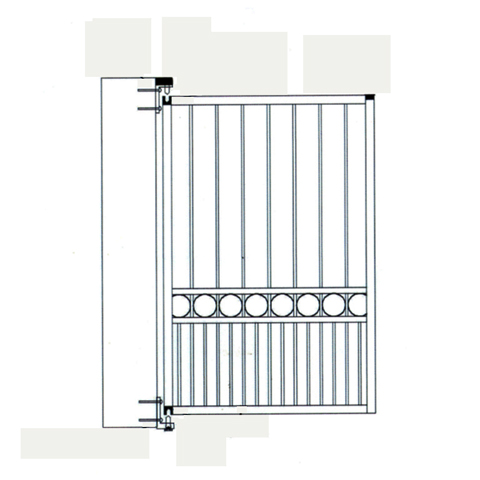 Ensemble gond-pivot tube 30x30mm avec nylon  glisser dans tube carr