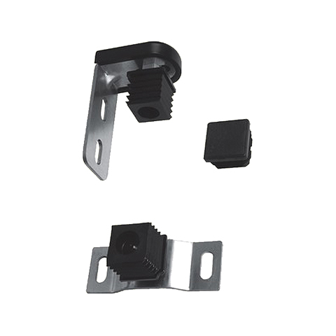 Ensemble gond-pivot tube 30x30mm avec nylon Pivot  fixer au sol