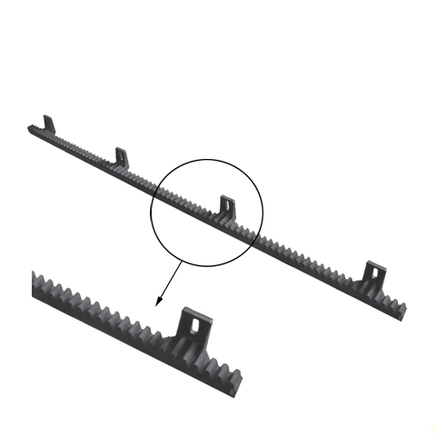 Crmaillre polyamide 1010mm renforce pour portail coulissant 4 fixations