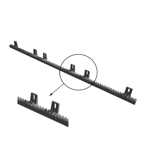 Crmaillre polyamide 1020 renforce pour portail coulissant 6 fixations