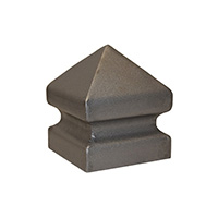 Couvre pilastre acier 120x120mm pointe diamant  souder