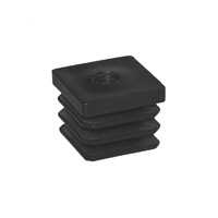 Bouchon nylon 50x50mm taraud M10 pour tube carr paisseur entre 1 et 2 mm