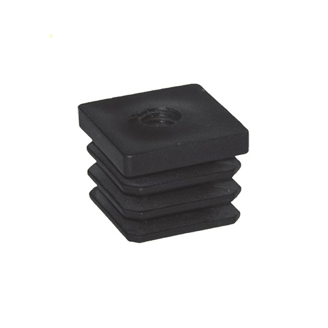 Bouchon nylon 50x50mm taraud M10 pour tube carr paisseur entre 1 et 2 mm