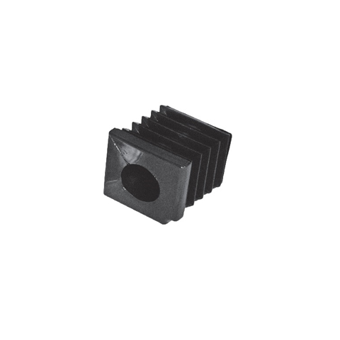 Bouchon nylon 40X40mm alsage borgne 19mm nylon noir