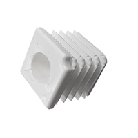 Bouchon nylon 40X40mm alsage borgne 19mm nylon blanc pour tube paisseur 13mm