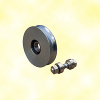 Roulette acier 60mm  gorge en U pour portails coulissants